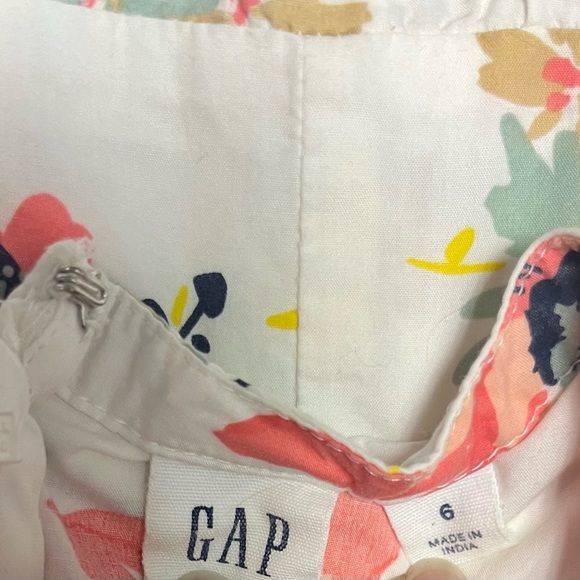 Women’s GAP White Floral Print Sleeveless Midi Spring Summer Cottagecore Dress - Picture 5 of 6